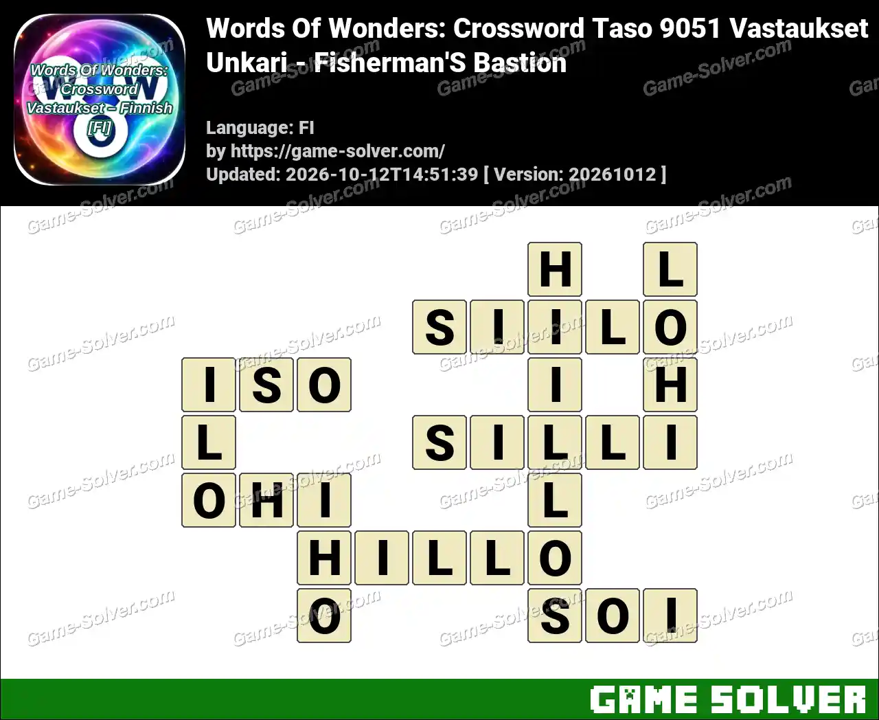 Words Of Wonders: Crossword Taso 9051 Vastaukset – Unkari – Fisherman’S Bastion